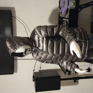 Andrew Marc Puffer Jacket Grey Metallic